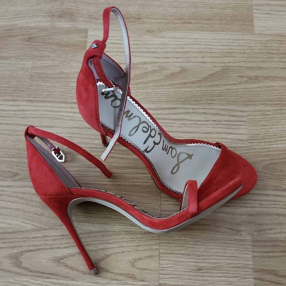 Sam Edelman Suede Red High Heels